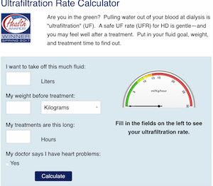 A screenshot of a medical calculator Description automatically generated